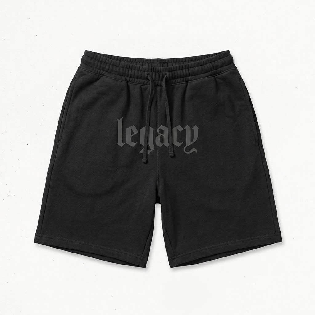 Legacy Fleece Shorts — Black